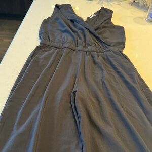 Chic Black Sleeveless Jumpsuit small hole in back lower leg repaired see pi